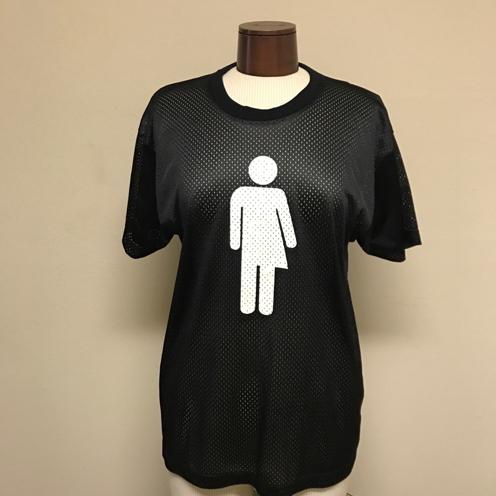 American Apparel Black Perforated Jersey